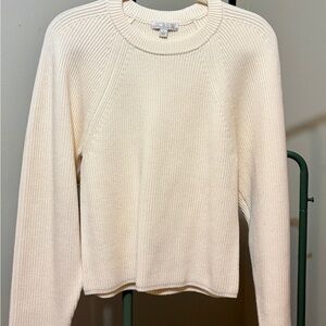 J. Crew Women's Soft Cream Crew Neck Sweater